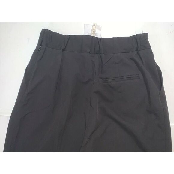 NEW ASOS Black Pleated Slacks Side Zip Dress Pants Women UK 12 12L US 8 8L NWT - Picture 7 of 8